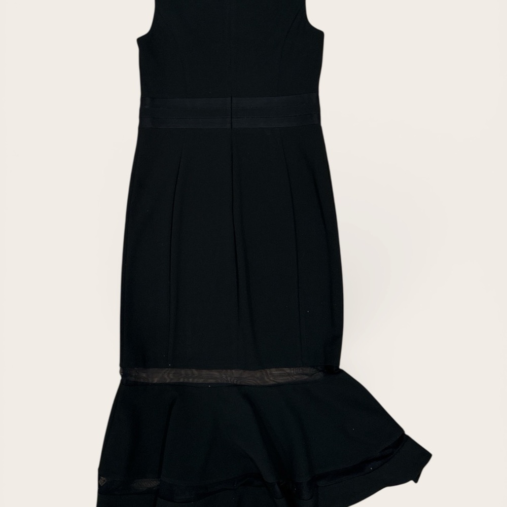 Calvin Klein Elegant Black Sleeveless illusion Dress - Picture 5 of 9
